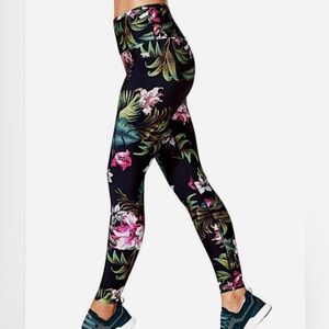 RUNNING BARE AB WAISTED FIGHT CLUB FULL LENGTH FLORAL TIGHT